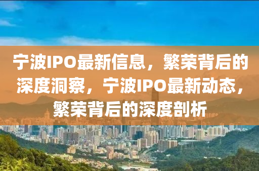 寧波IPO最新信息，繁榮背后的深度洞察，寧波IPO最新動態(tài)，繁榮背后的深度剖析